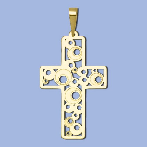 PA0326 au přívěs křížek, 28 x 23mm