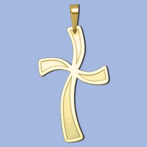 PA0385 au přívěs křížek, 40 x 23mm