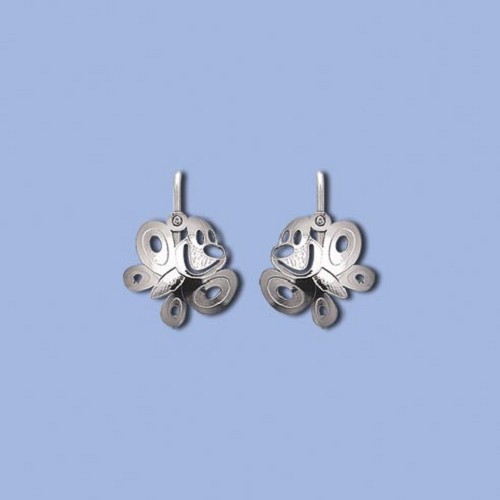 NA0631 ag dětské náušnice motýlci, 12 x 12mm