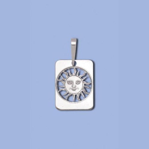 PA0519 ag destička se sluncem, 17 x 13mm