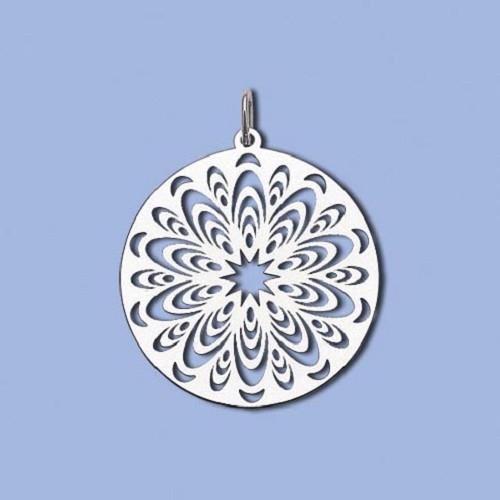 PA1359 ag přívěs ornament v kruhu, 28 x 26mm