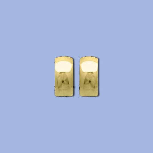 NA0287 au náušnice obdélníčky hladké na dřík, 15 x 7mm