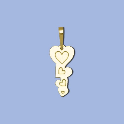 PA0188 au přívěs srdíčka, 21 x 10mm