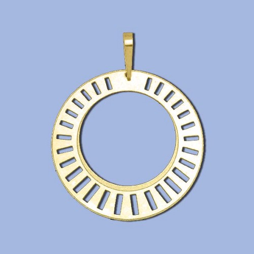 PA0192 au přívěs kulatý s prořezy, 30 x 30mm