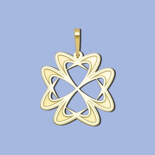 PA0345 au přívěs ornament, 24 x 24mm