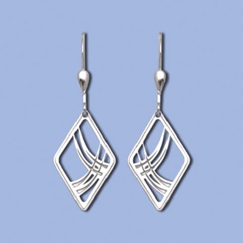 NA0006 ag náušnice na klapku, 21 x 13mm