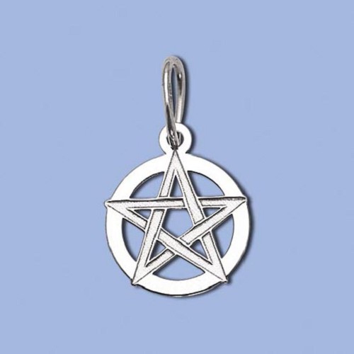 PA1211 ag přívěs malý pentagram, 15 x 12mm