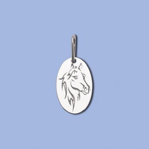 PA1281m au přívěs hlava koně v oválu malá, 12 x 8mm
